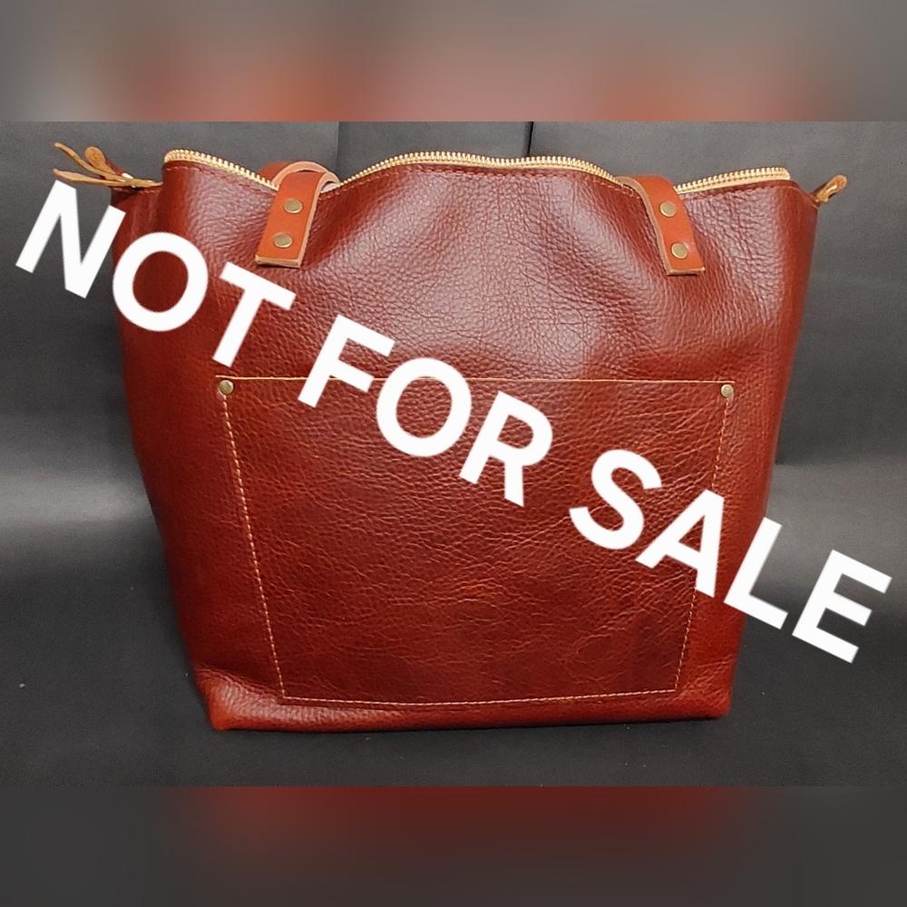 Cinnamon Bear Large Zip Tote Portland Leather Goods NWOT